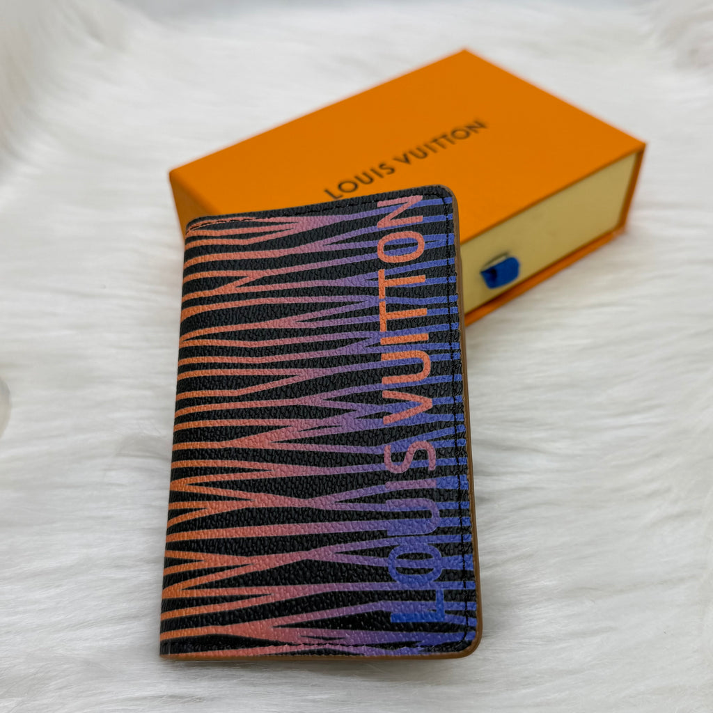 Louis Vuitton Pocket Organizer orange and purple gradient stripe pattern