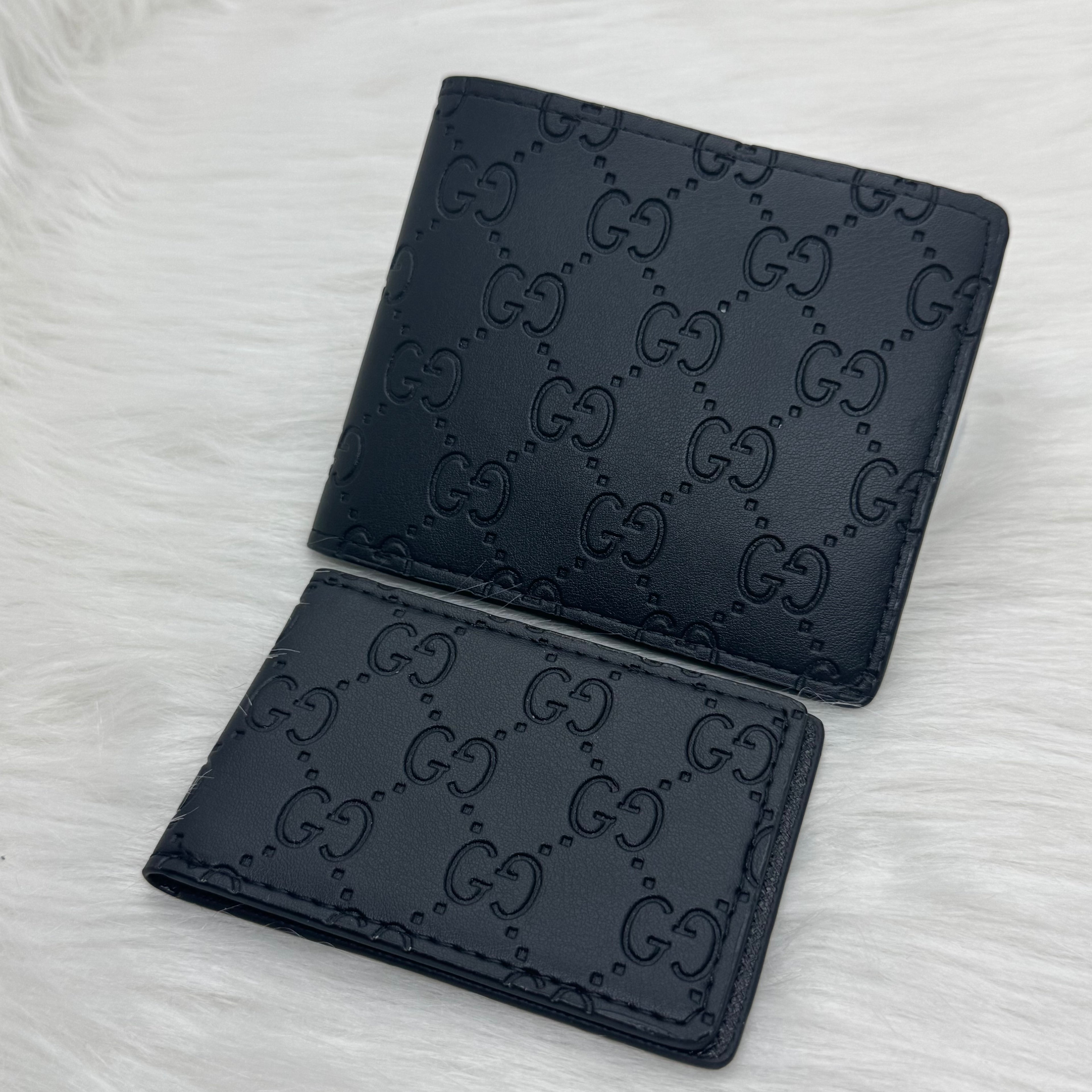 Gucci Wallet |Black Embossed Logo|