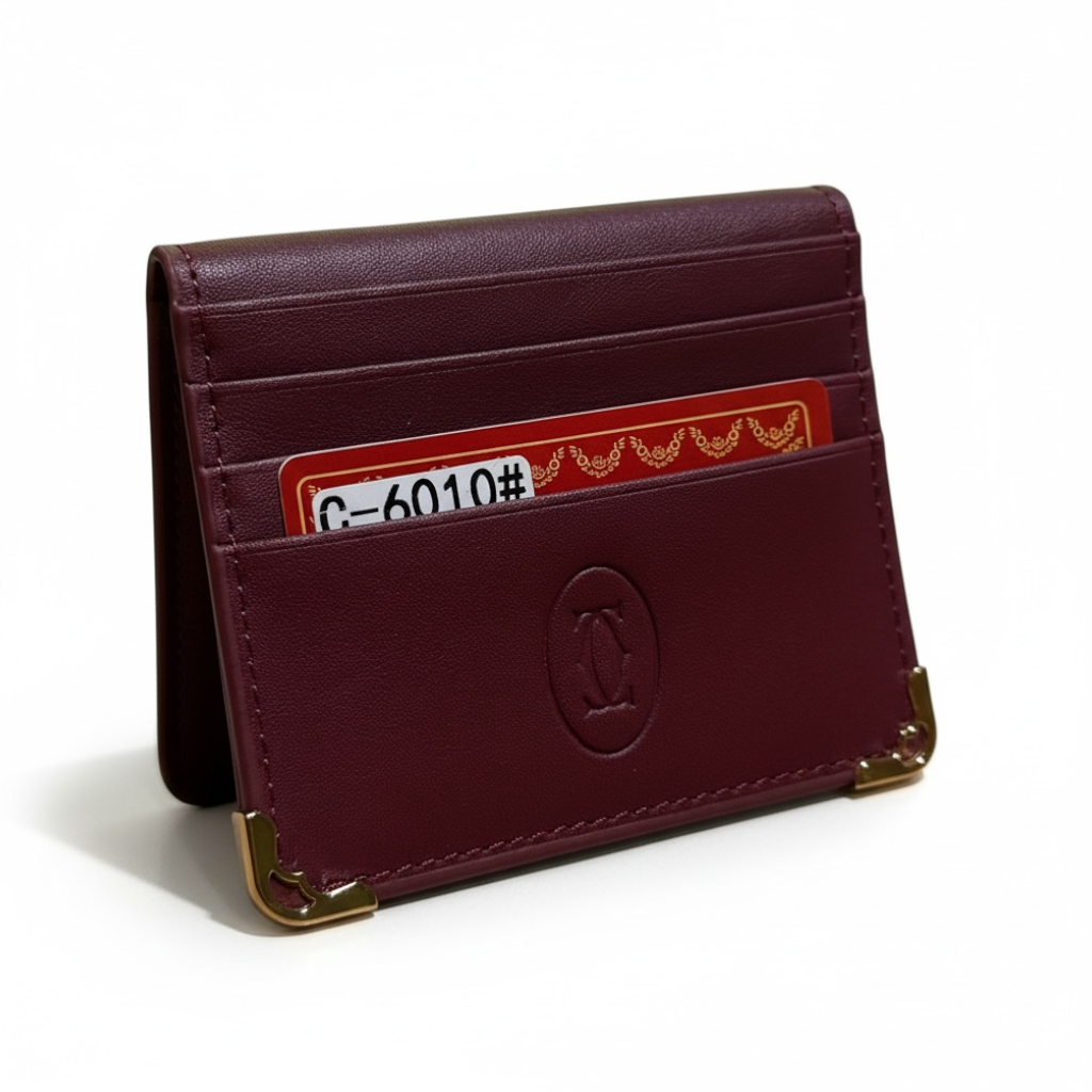 Cartier Bifold Card-Holder |Wine Red|