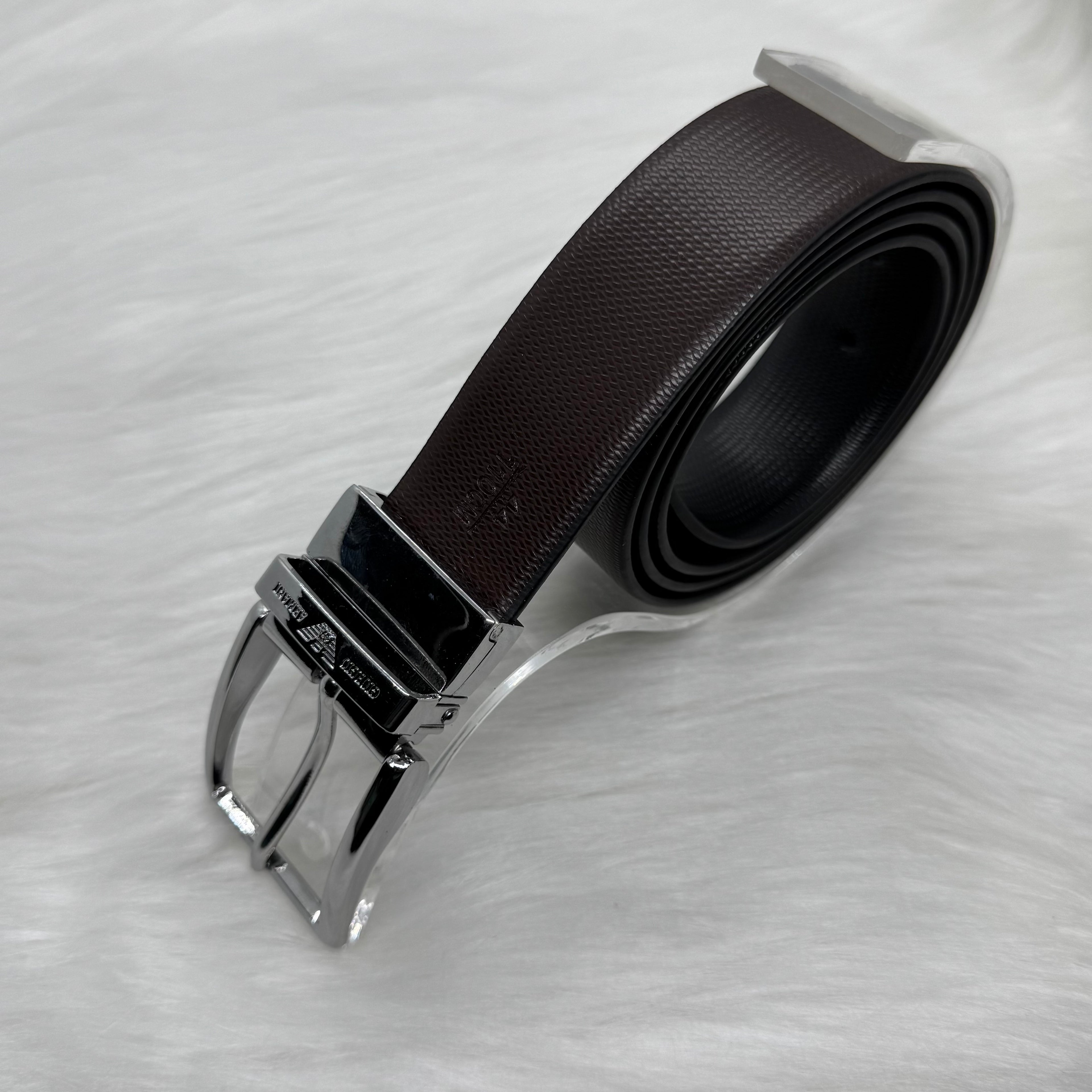 Armani Double Face Belt |Black/Brown|