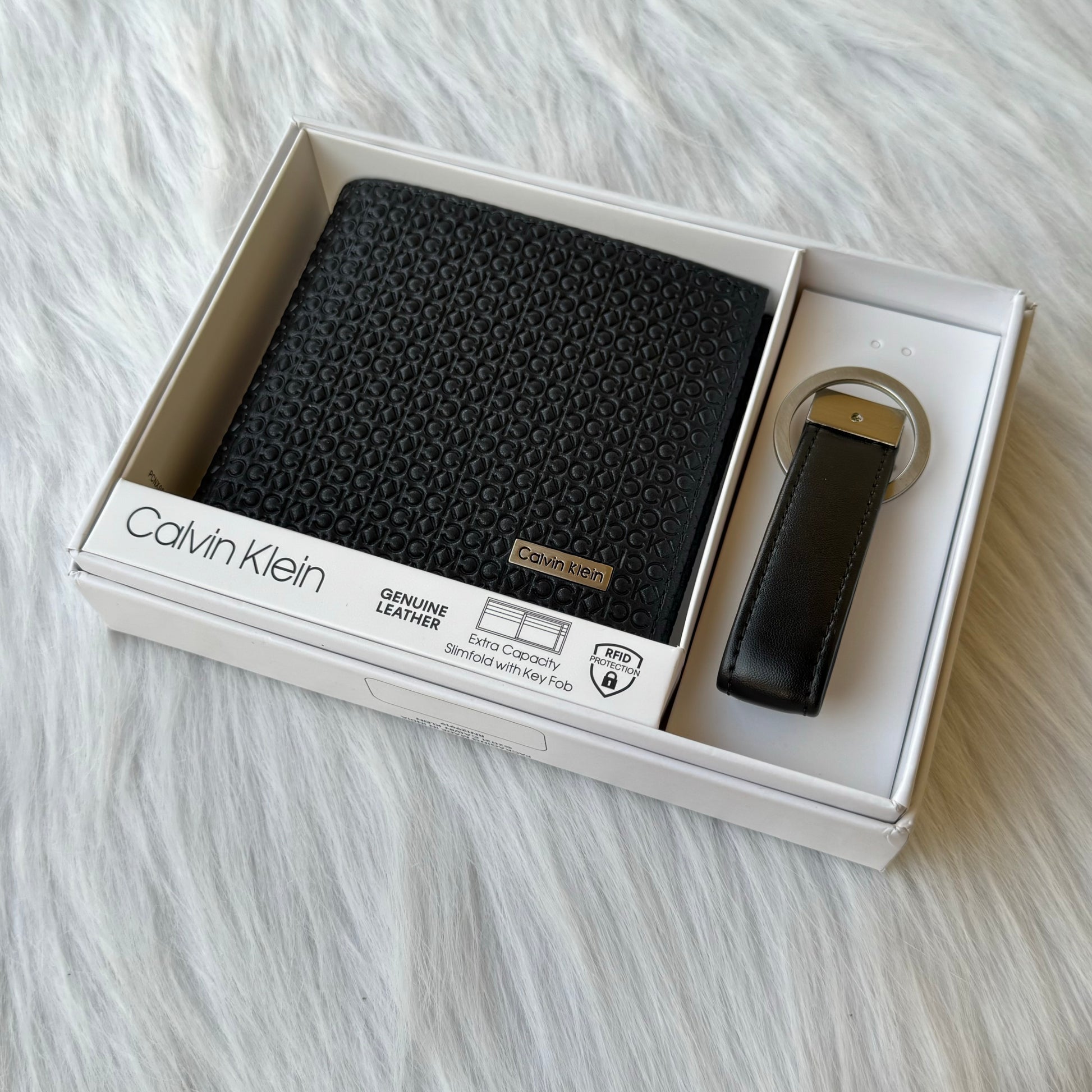 Calvin Klein Set Wallet & Medal |Black|