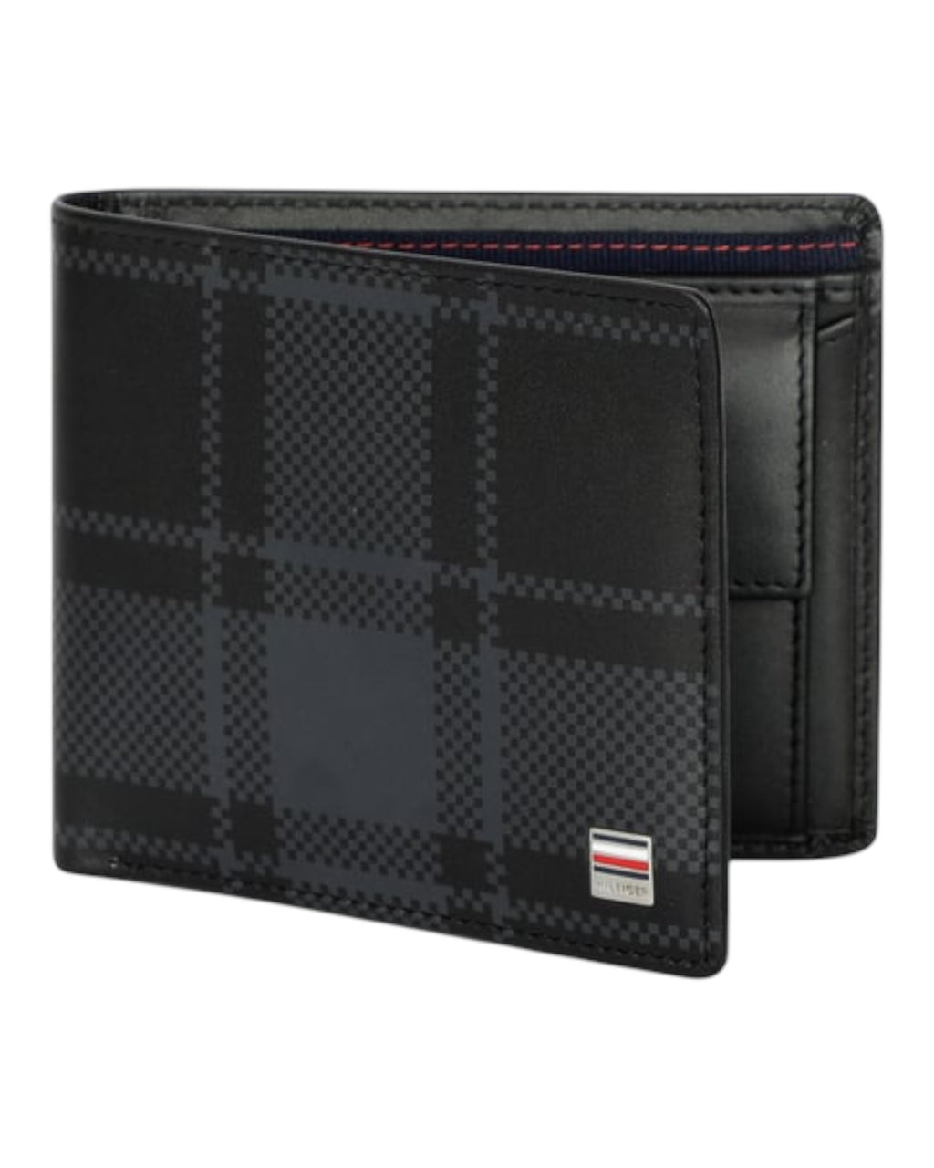 Tommy Hilfiger Men Checked Wallet |Black|
