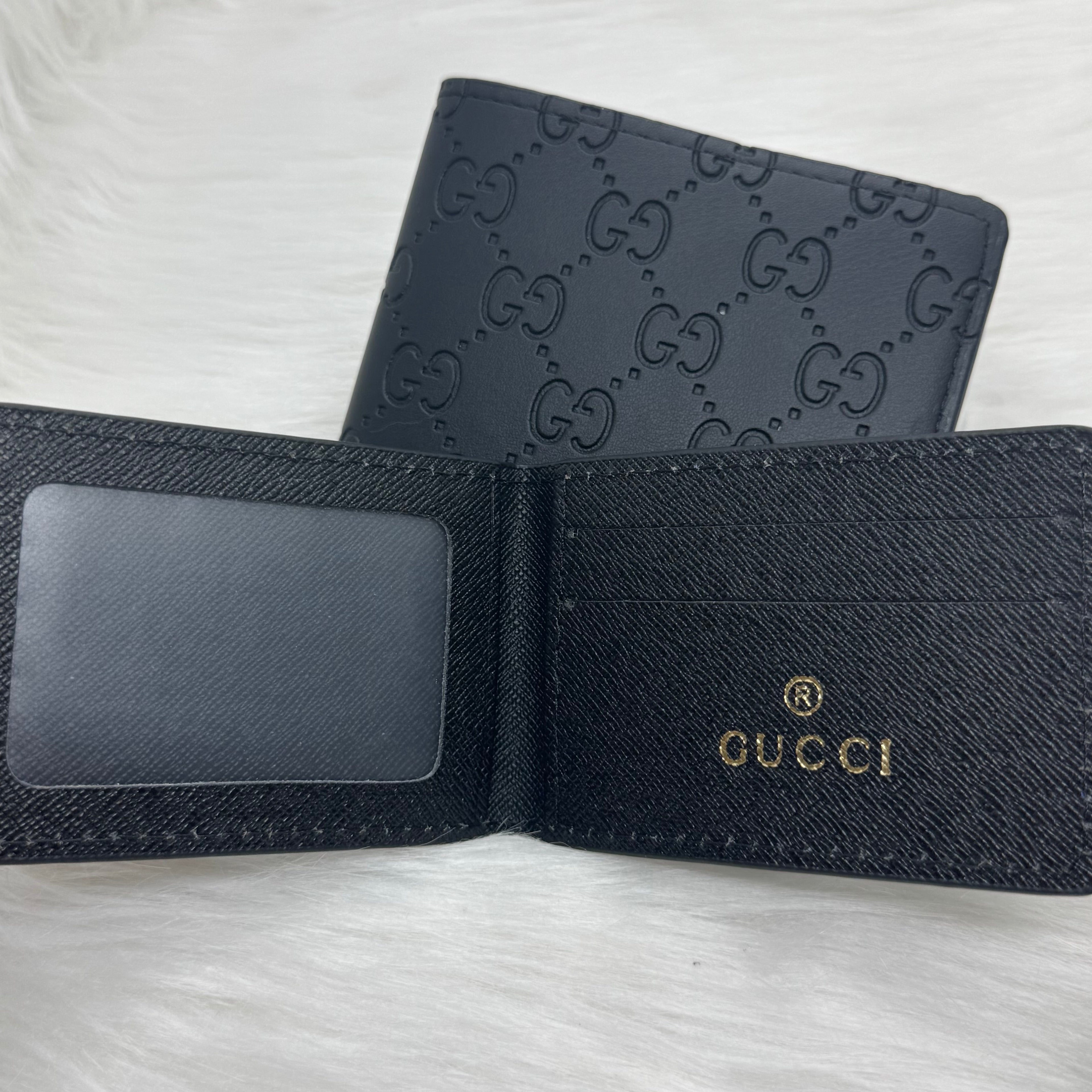 Gucci Wallet |Black Embossed Logo|