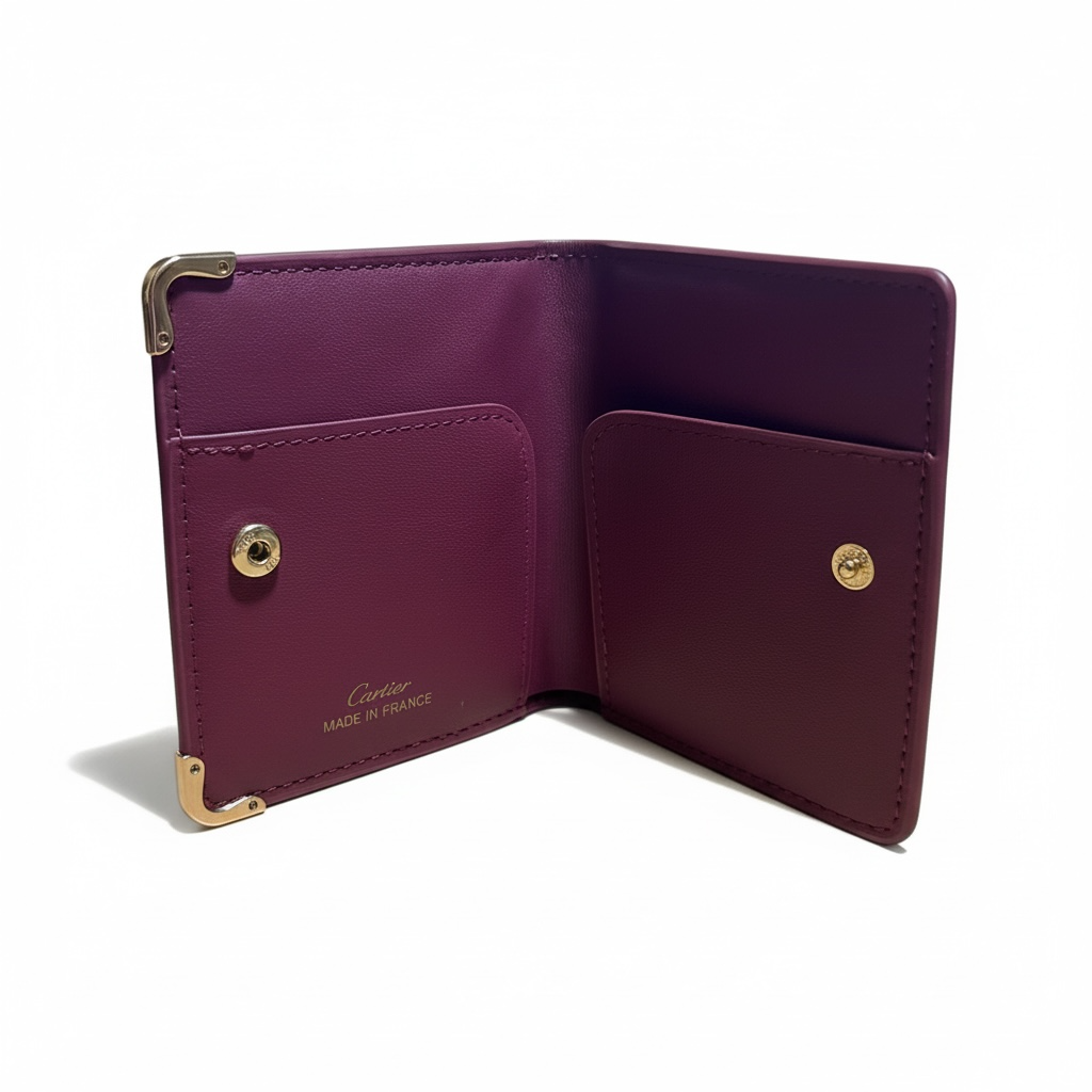 Cartier Bifold Card-Holder |Wine Red|