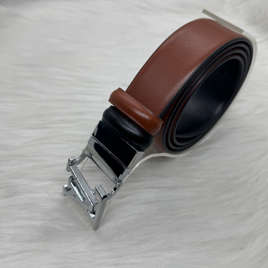 Louis Vuitton Double Face Belt |Silver Buckle|