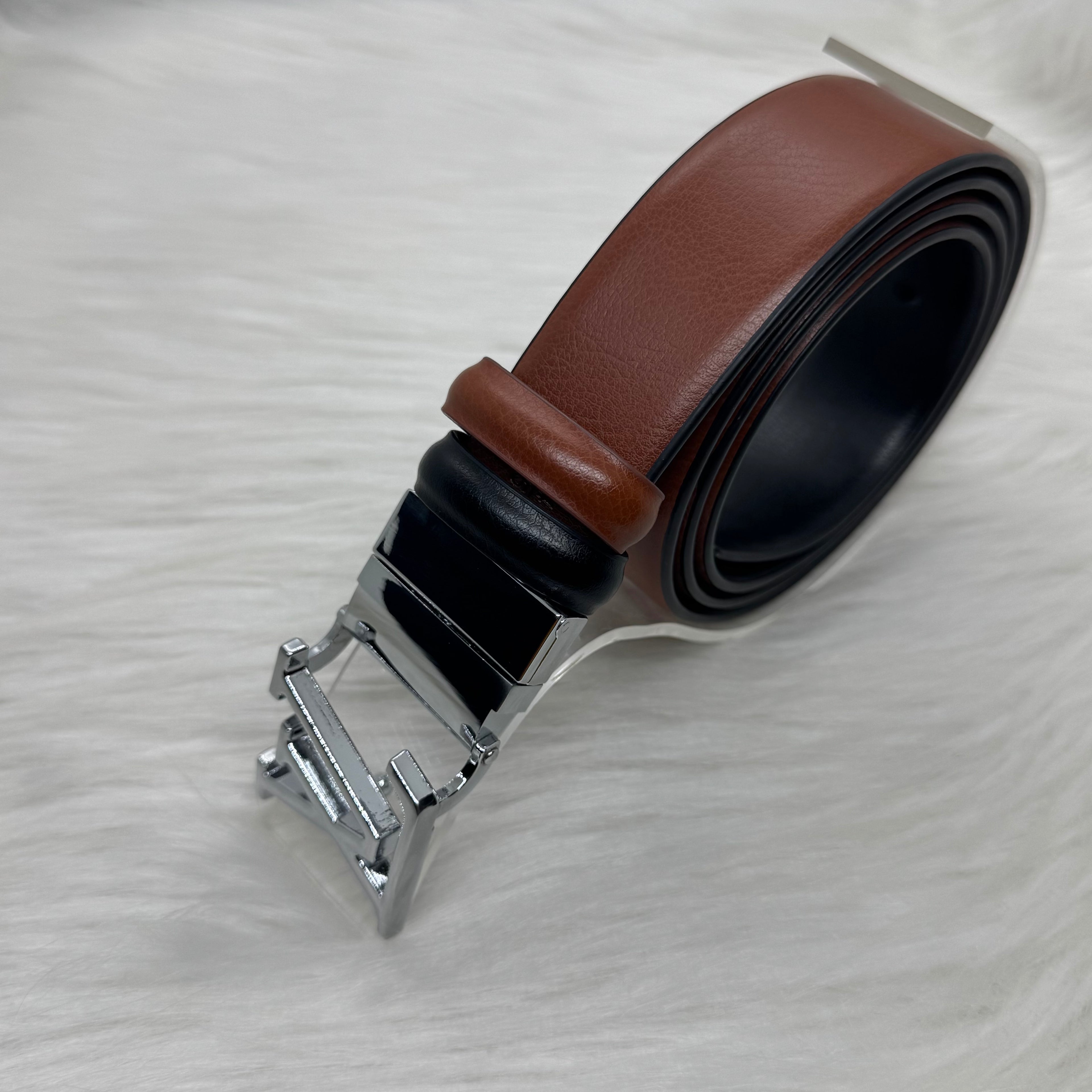 Louis Vuitton Double Face Belt |Silver Buckle|