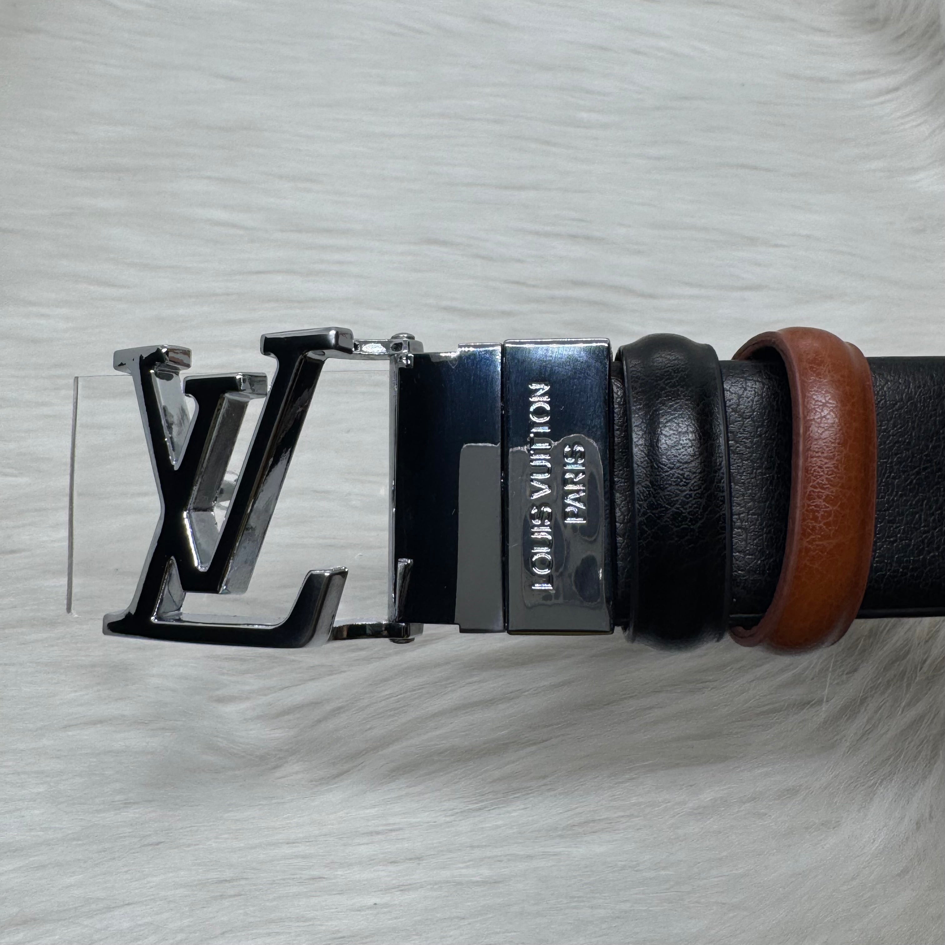 Louis Vuitton Double Face Belt |Silver Buckle|