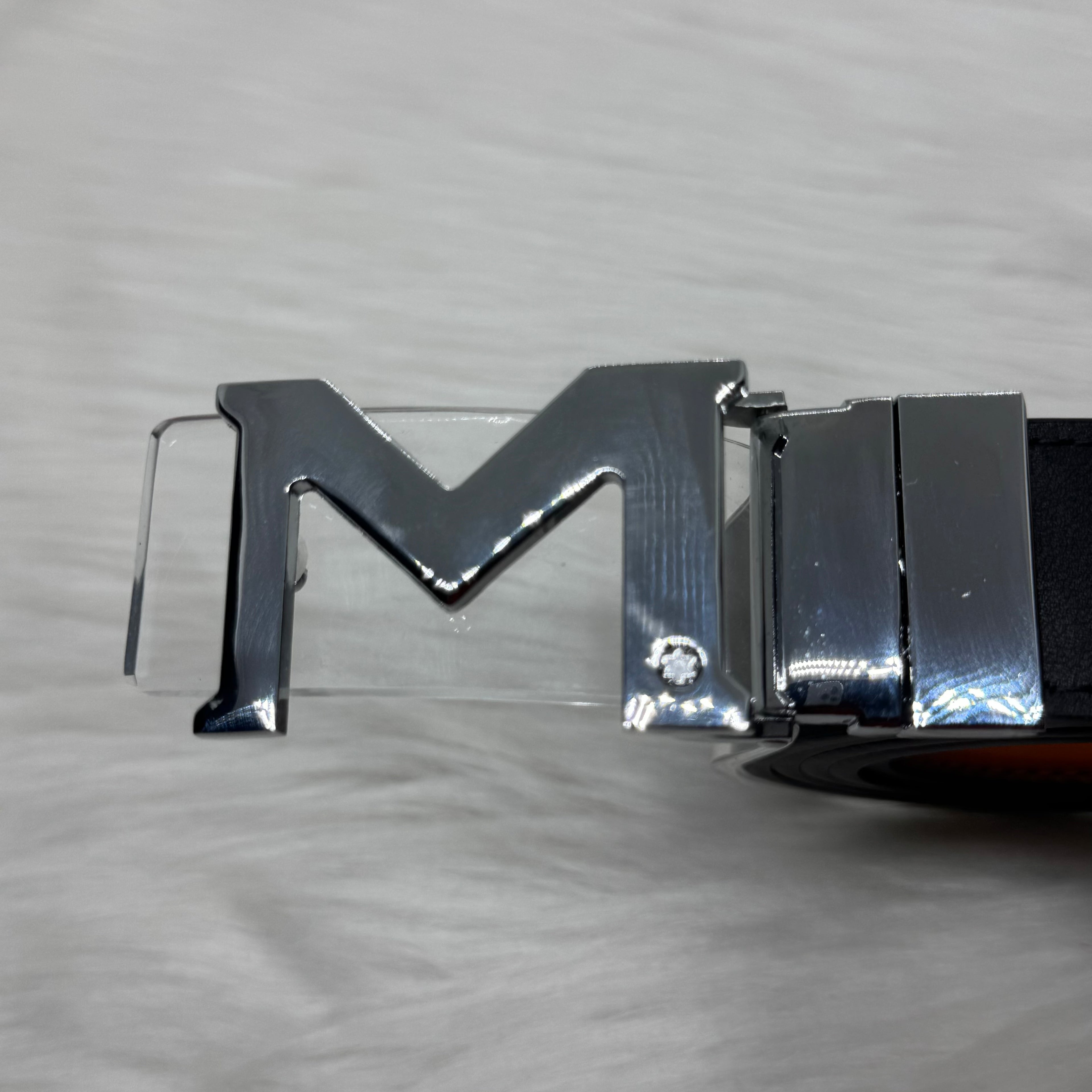 Mont Blanc Double Face Belt |Silver Buckle|