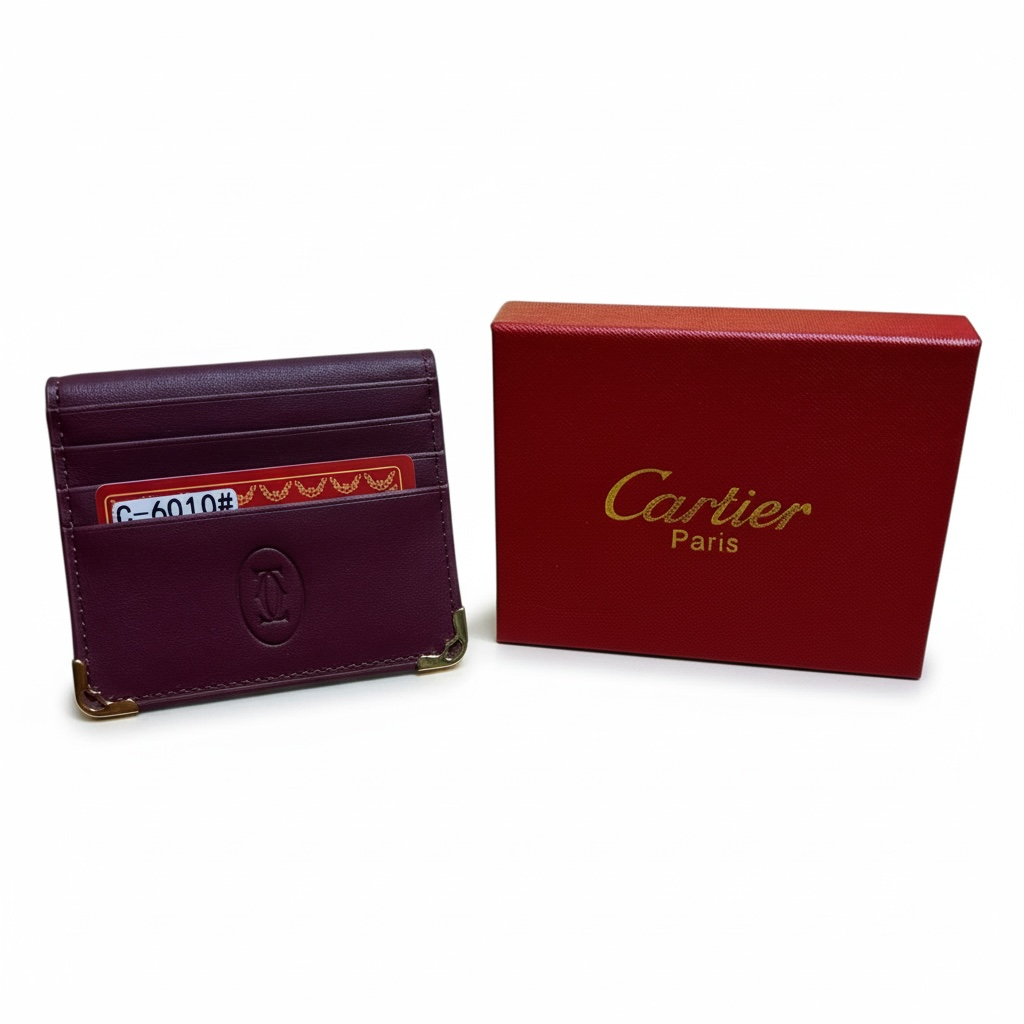 Cartier Bifold Card-Holder |Wine Red|