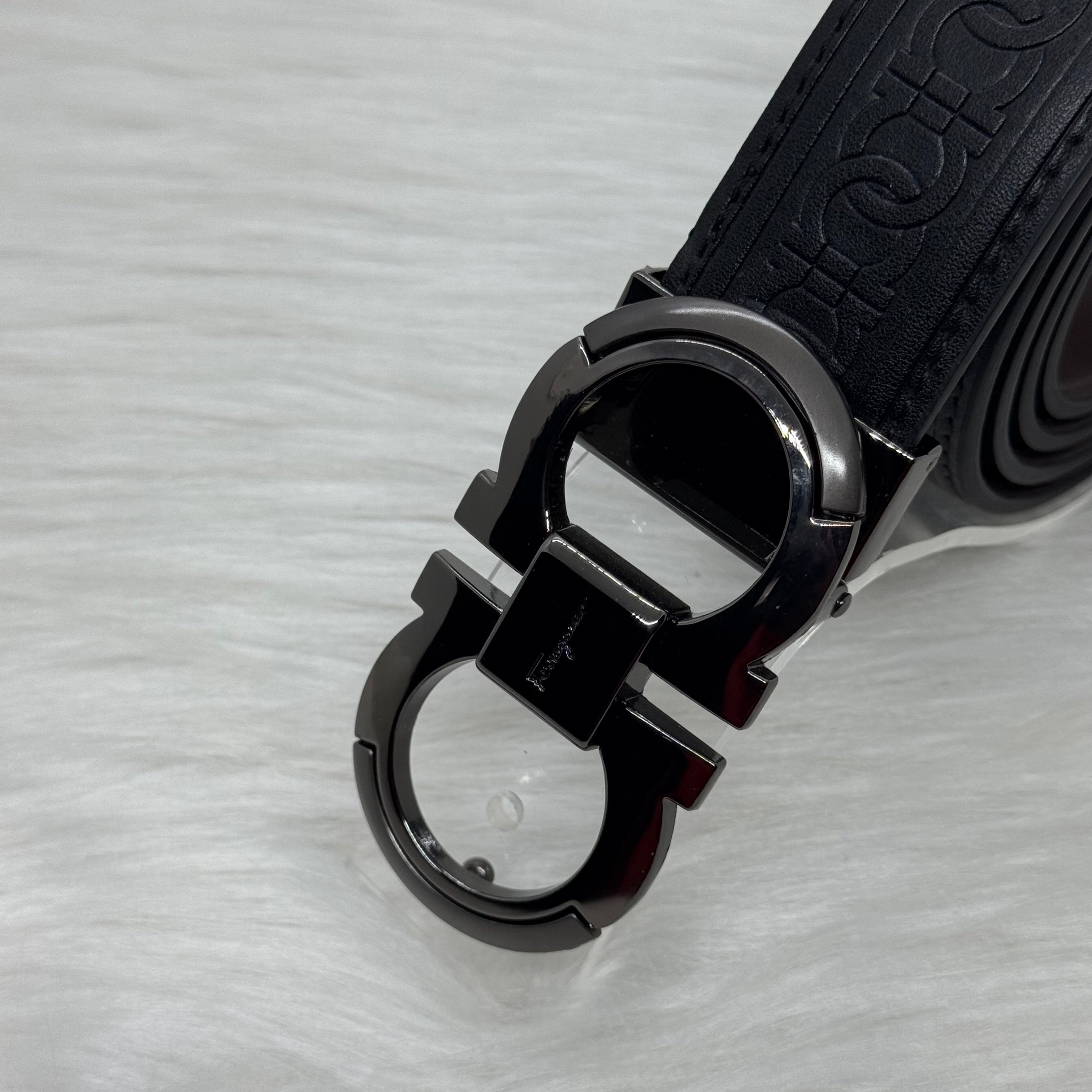 Ferragamo Black Belt |Black Buckle|