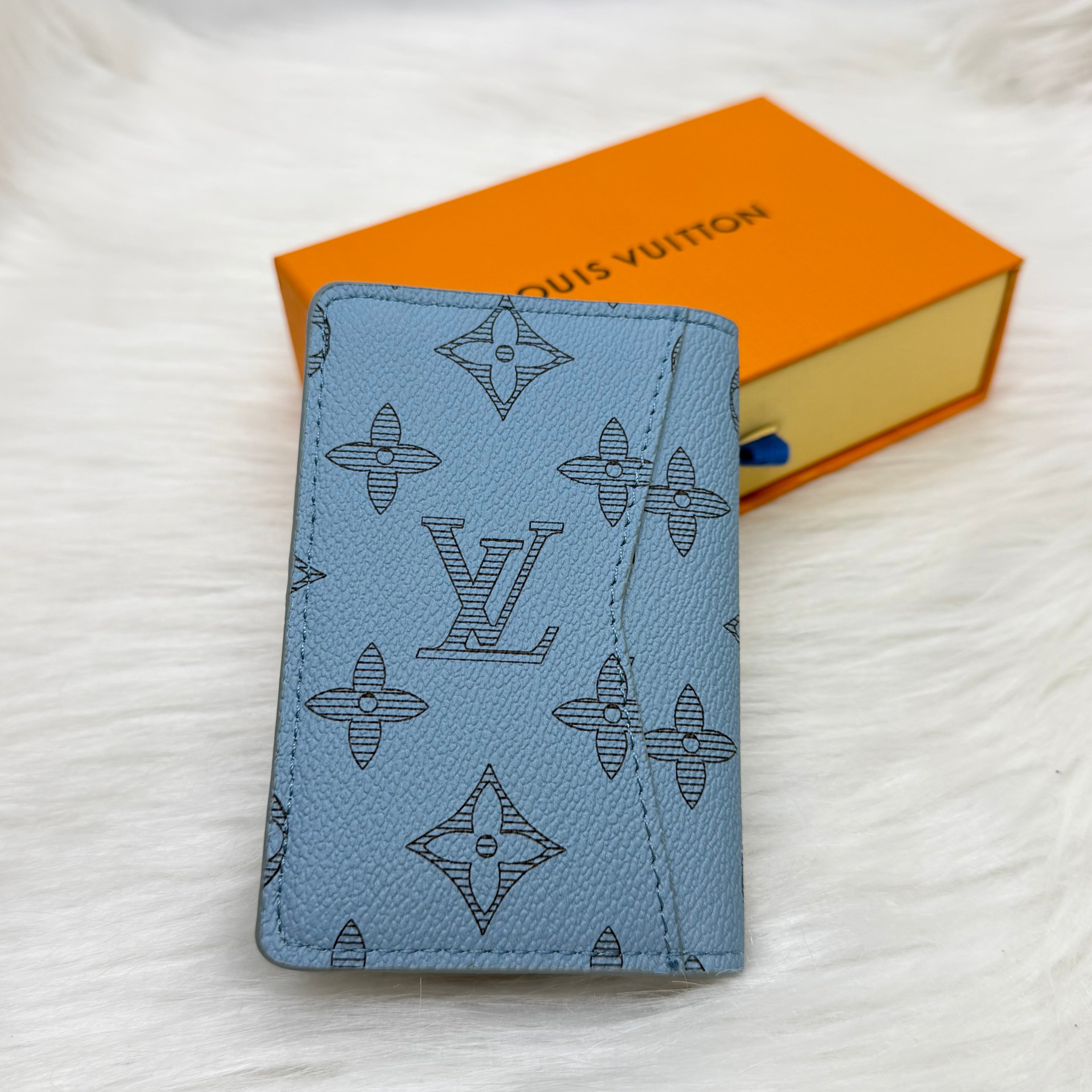 Louis Vuitton Pocket Organizer Sky Blue Monogram Shadow