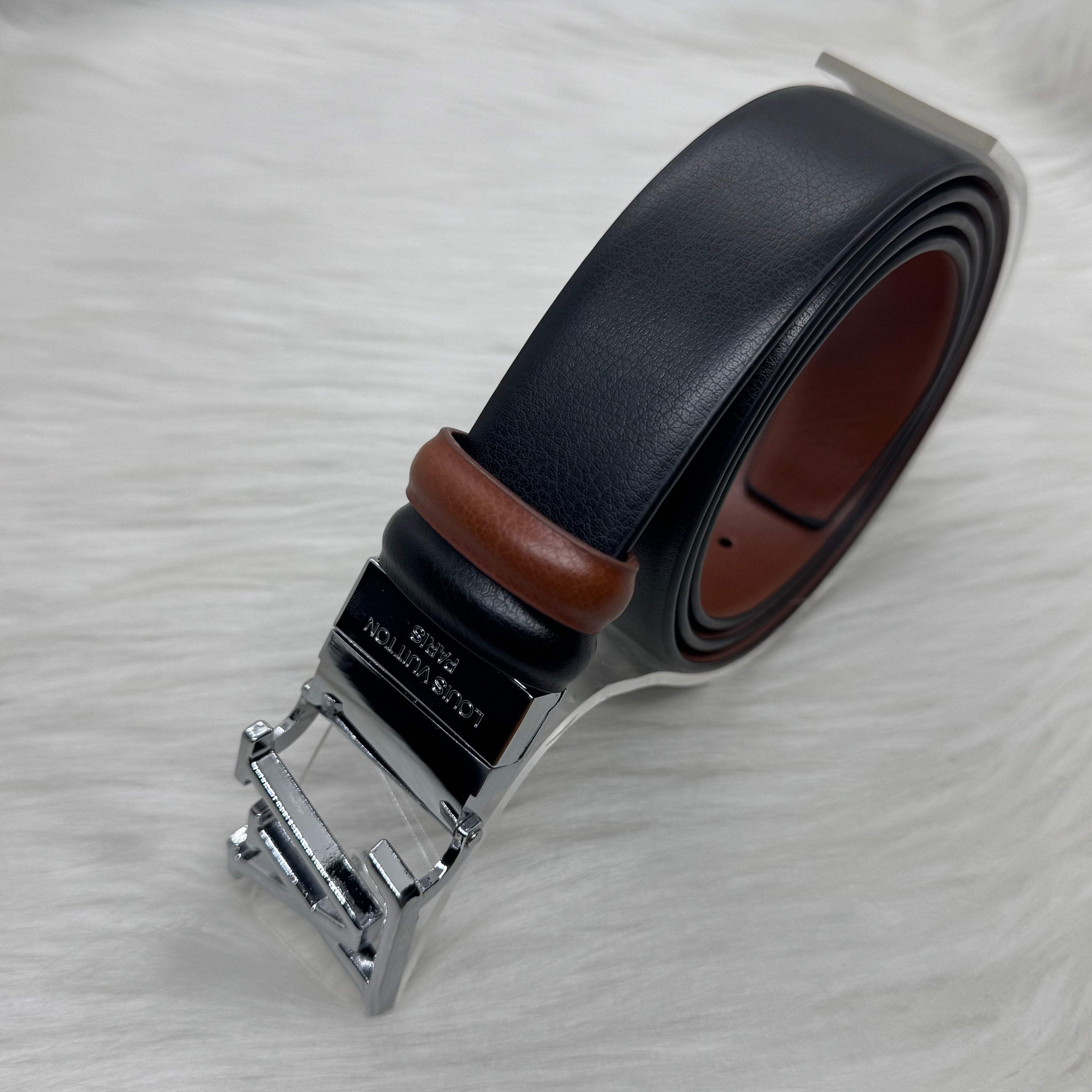 Louis Vuitton Double Face Belt |Silver Buckle|