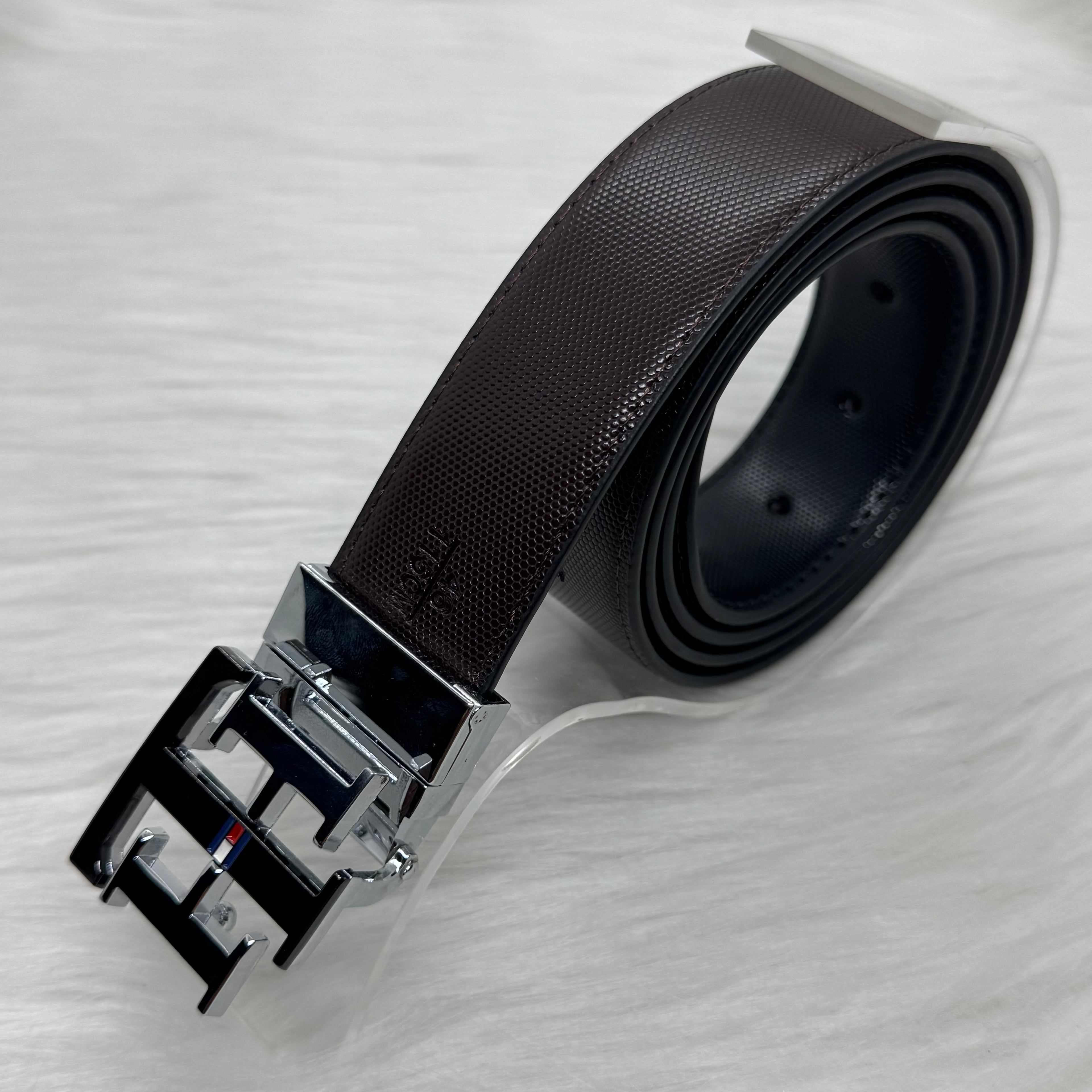 Tommy Hilfiger Double Face Belt |Silver-Black|
