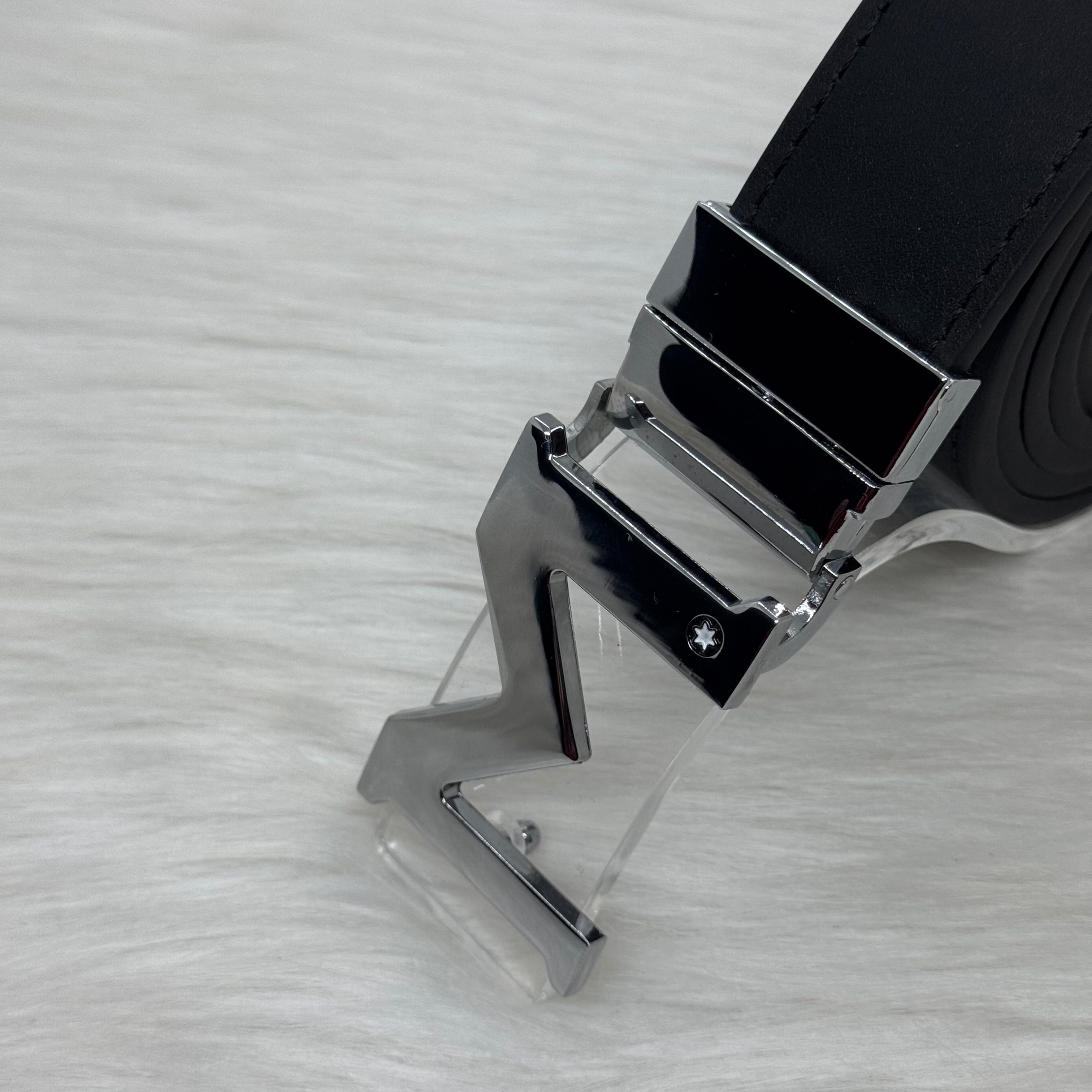 Mont Blanc Double Face Belt |Silver Buckle|