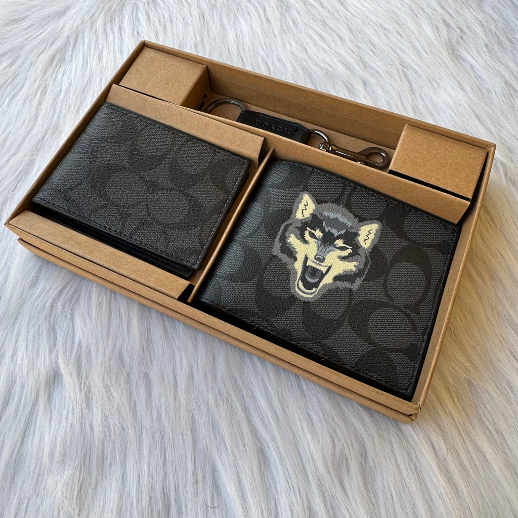 Coach Set wallet , Card Holder & Medal |black|