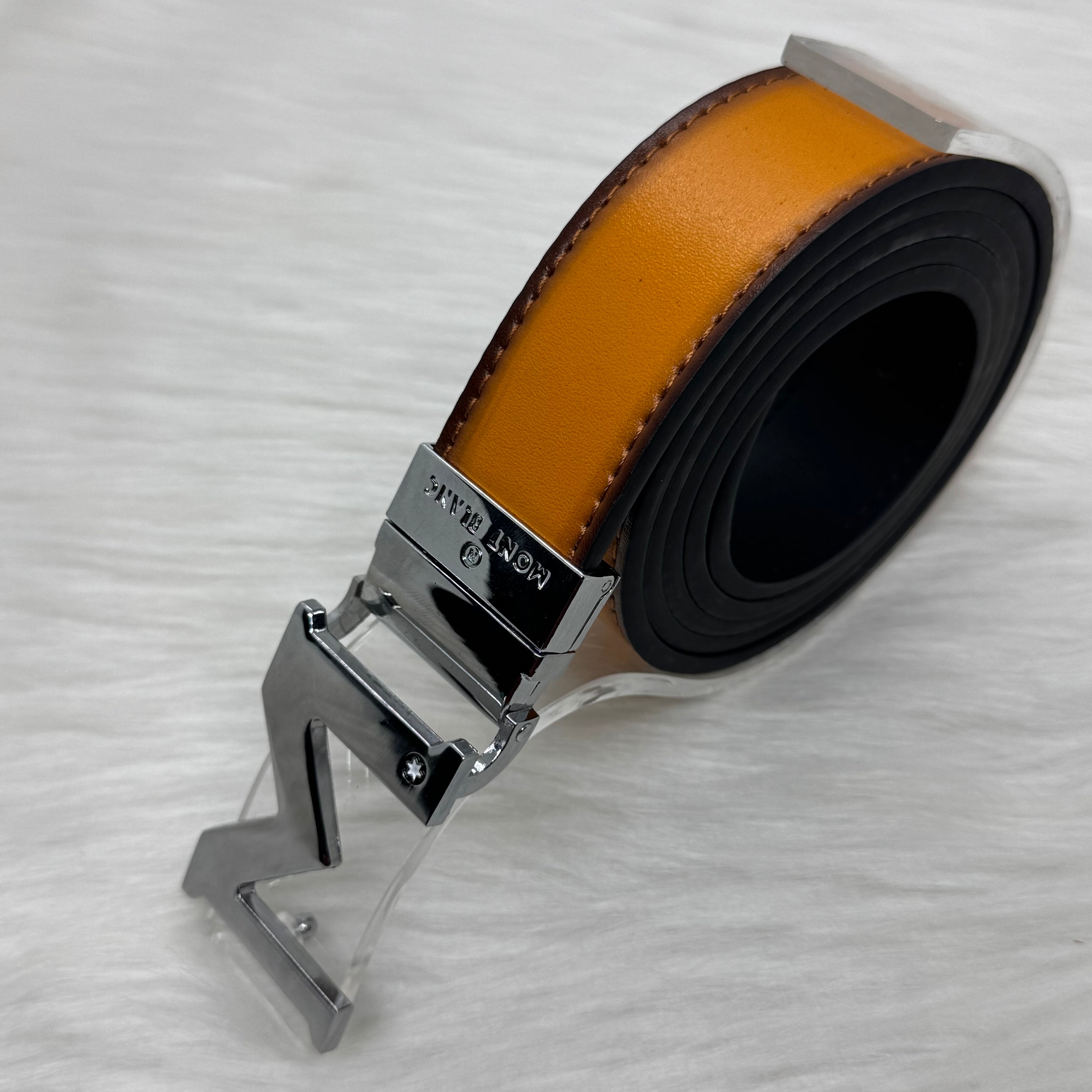 Mont Blanc Double Face Belt |Silver Buckle|