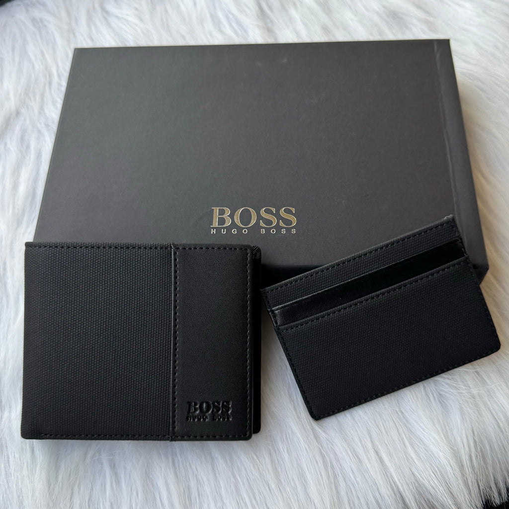Hugo Boss Set Wallet & Card Holder |Black|