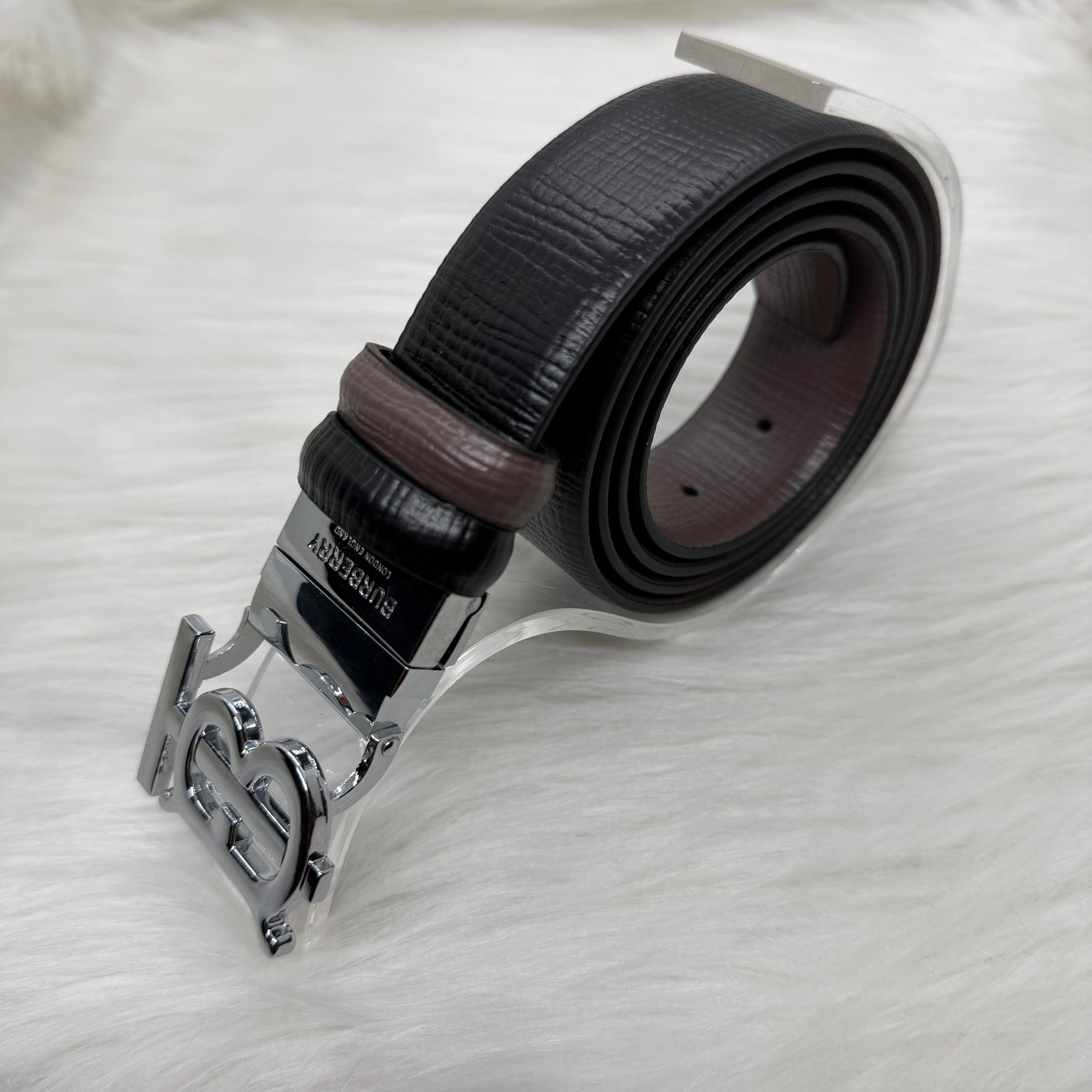 Burberry Double Face Belt |Silver|