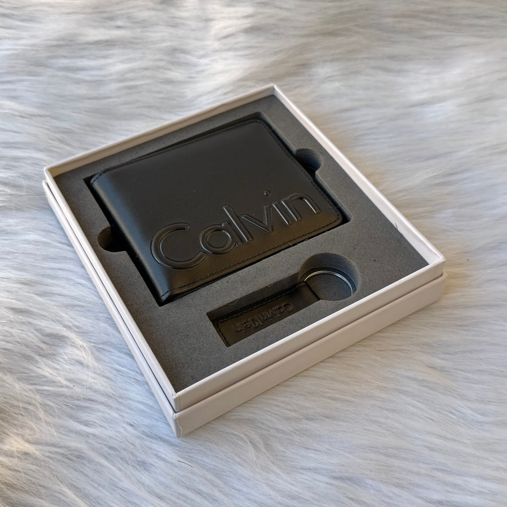Calvin Klein Set Wallet & Medal |Black|