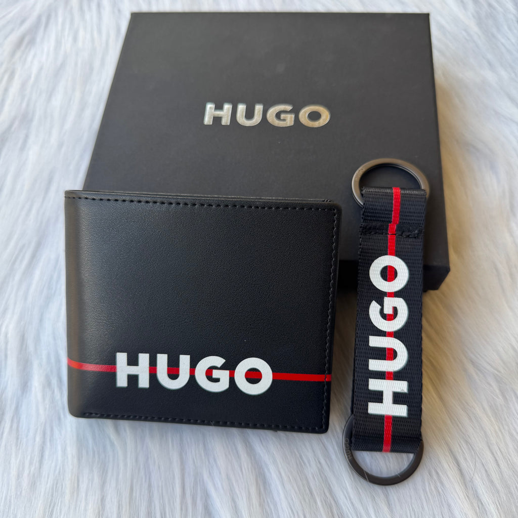 Hugo Boss Set Wallet & Medal |Black|