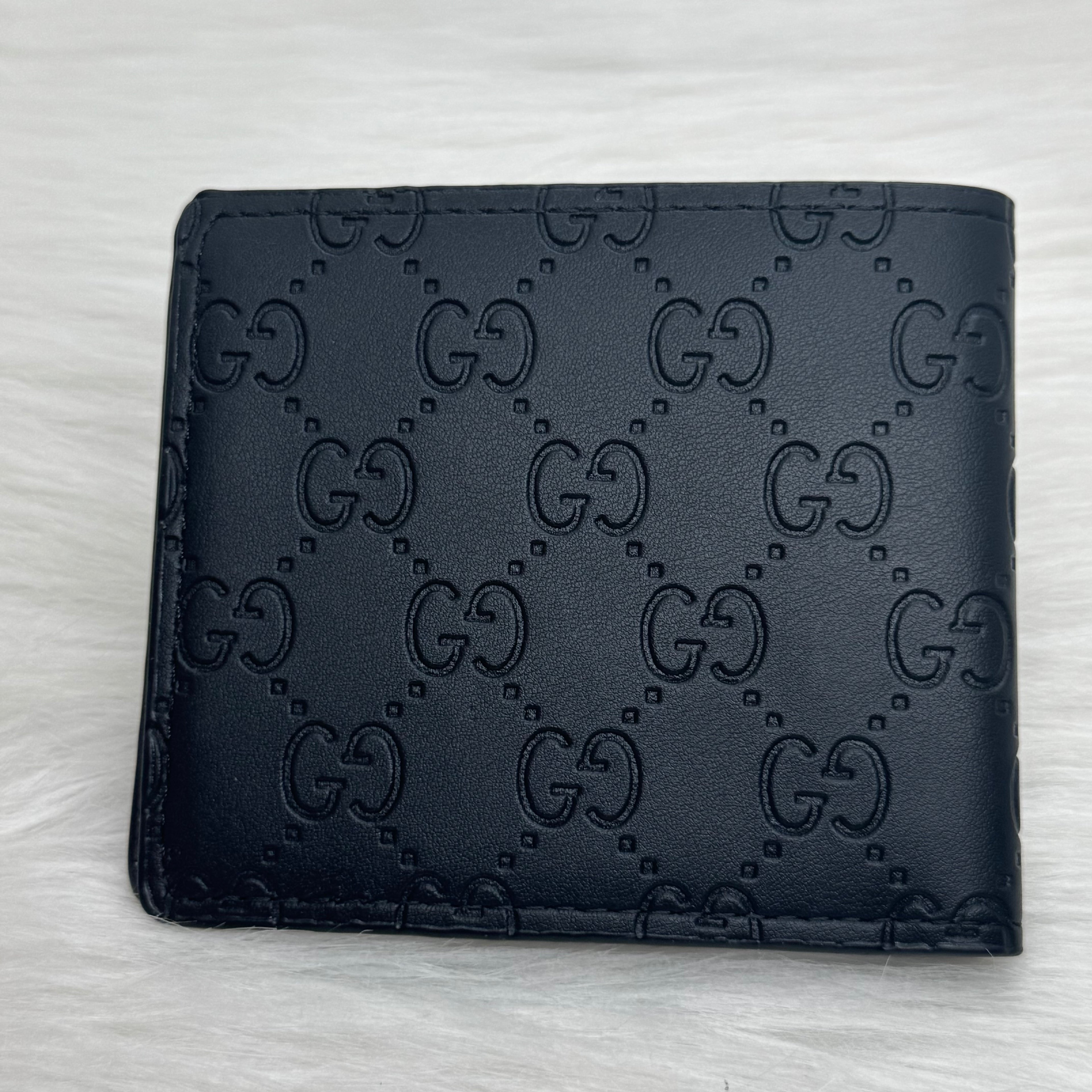 Gucci Wallet |Black Embossed Logo|