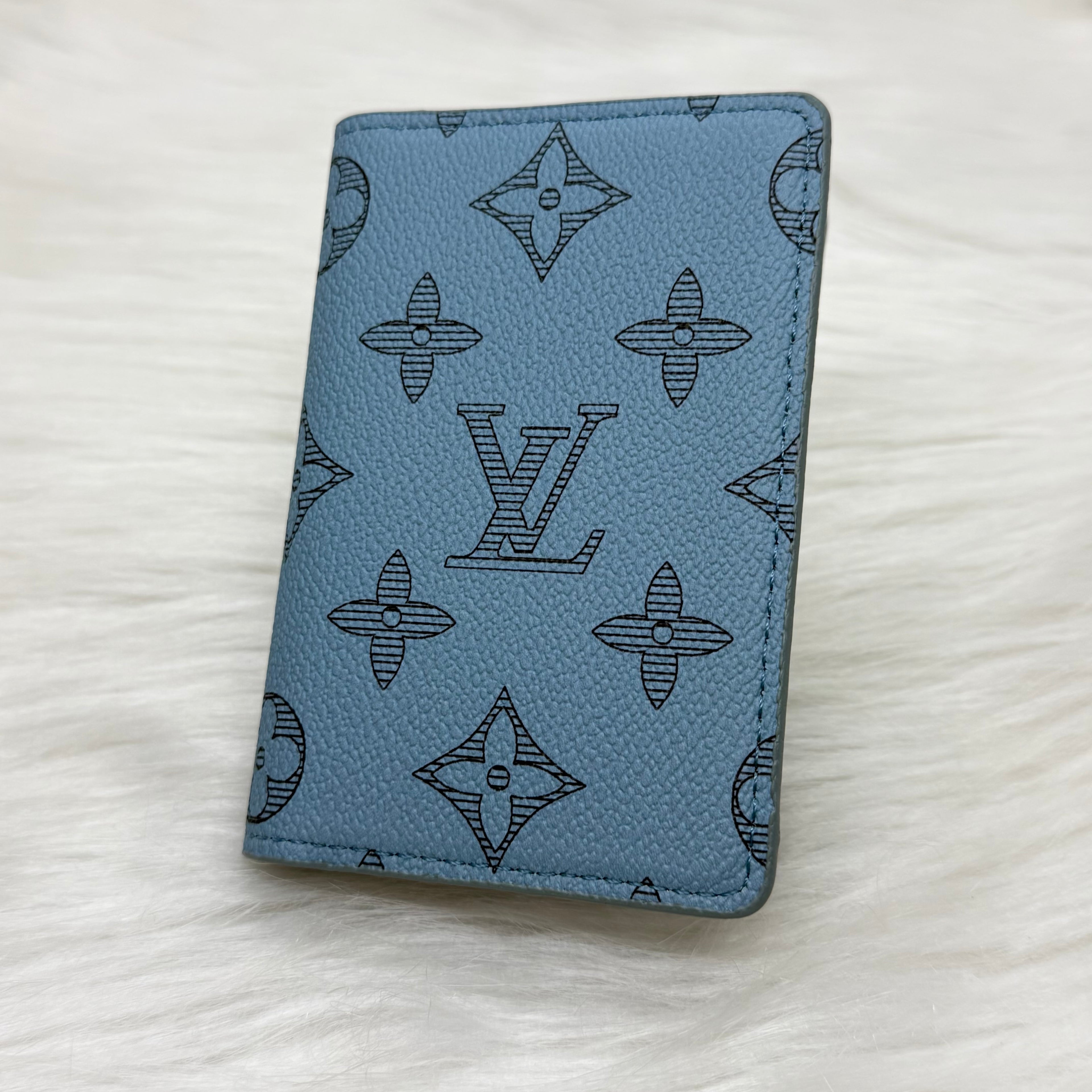 Louis Vuitton Pocket Organizer Sky Blue Monogram Shadow