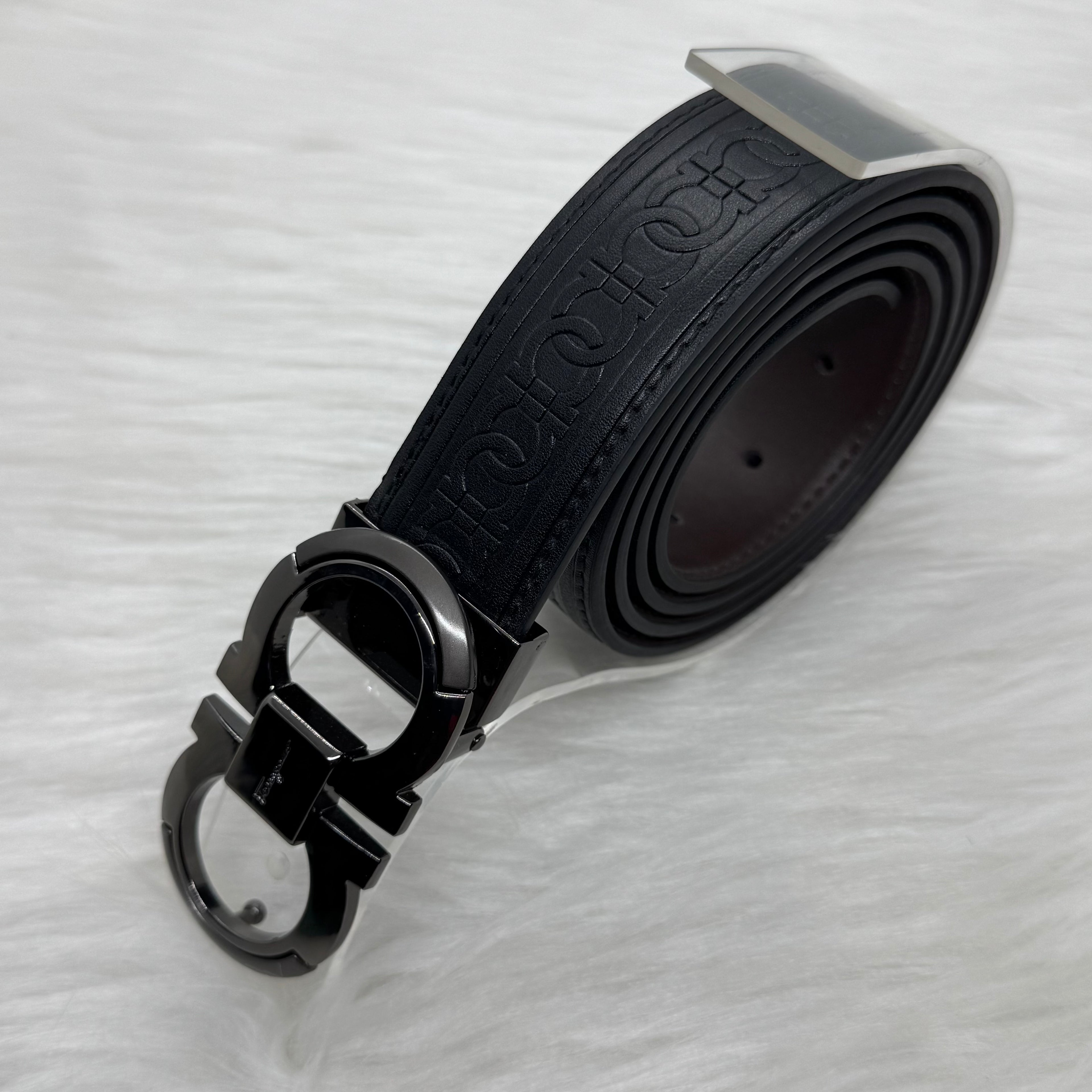 Ferragamo Black Belt |Black Buckle|