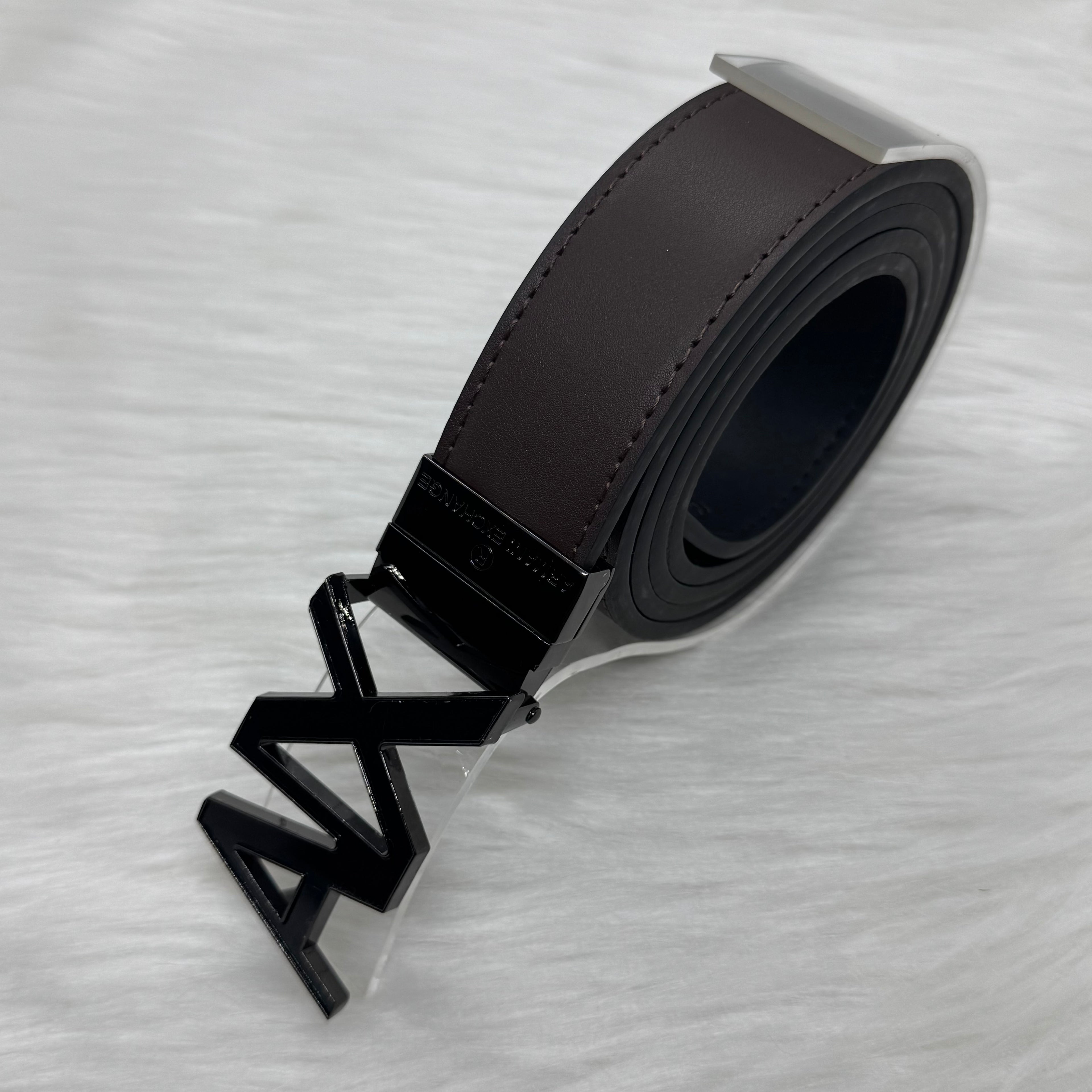 Armani Double Face Belt |Black Buckle|