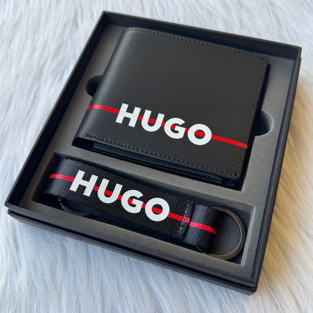 Hugo Boss Set Wallet & Medal |Black|
