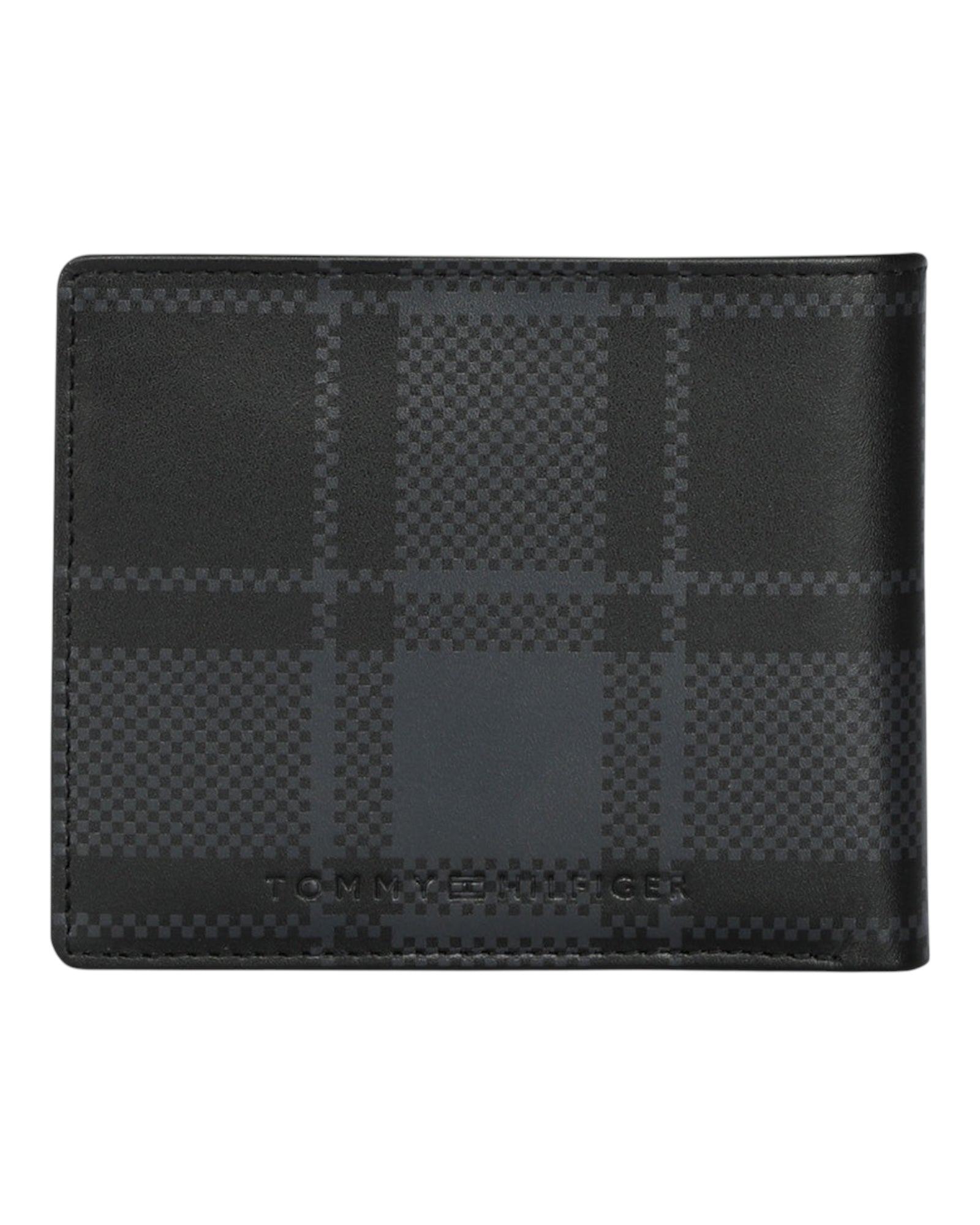 Tommy Hilfiger Men Checked Wallet |Black|