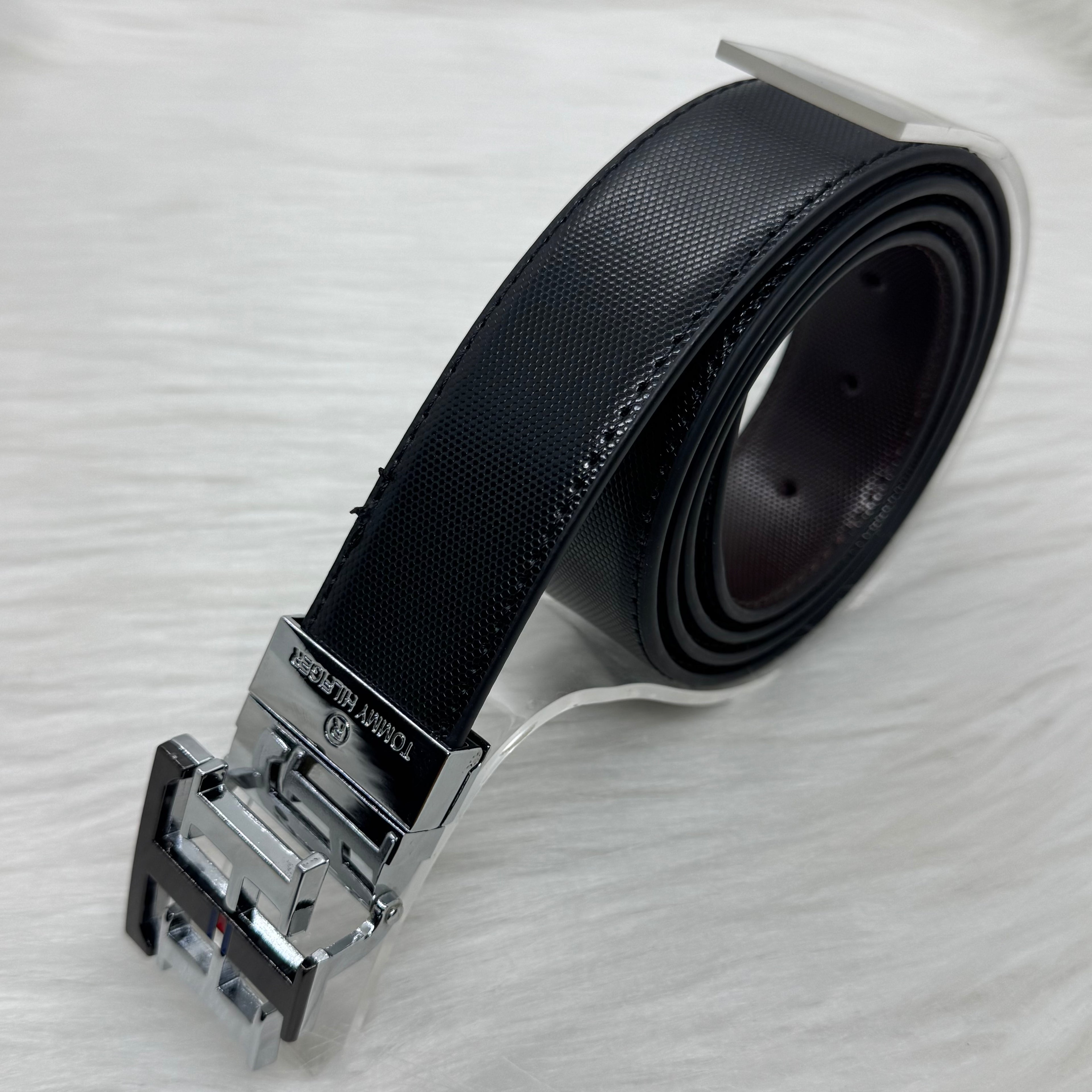 Tommy Hilfiger Double Face Belt |Silver-Black|